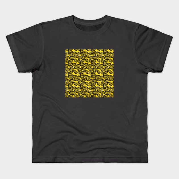 Monarch Migration- yellow Kids T-Shirt by NickiPostsStuff